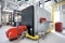 L'illustration représente la chaudière Vitoplex 300 de 1950 kW à charge de pointe dans le centre logistique de Kiesel GmbH.